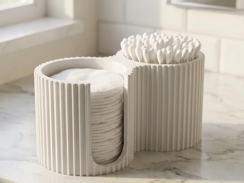 Organizador de Banheiro 3D para Algodão e Cotonetes