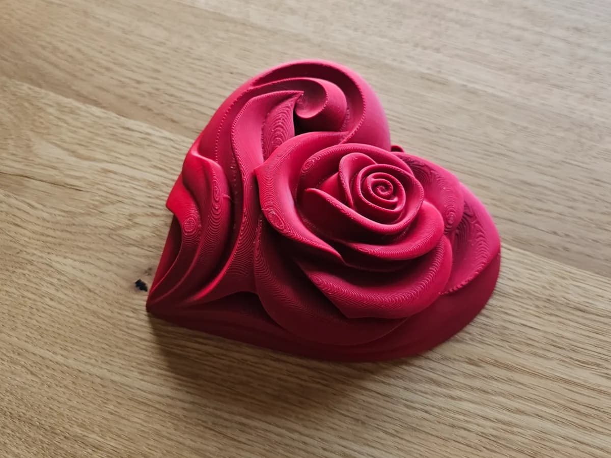 Decoração Coração de Rosa sem Suporte para Parede e Mesa