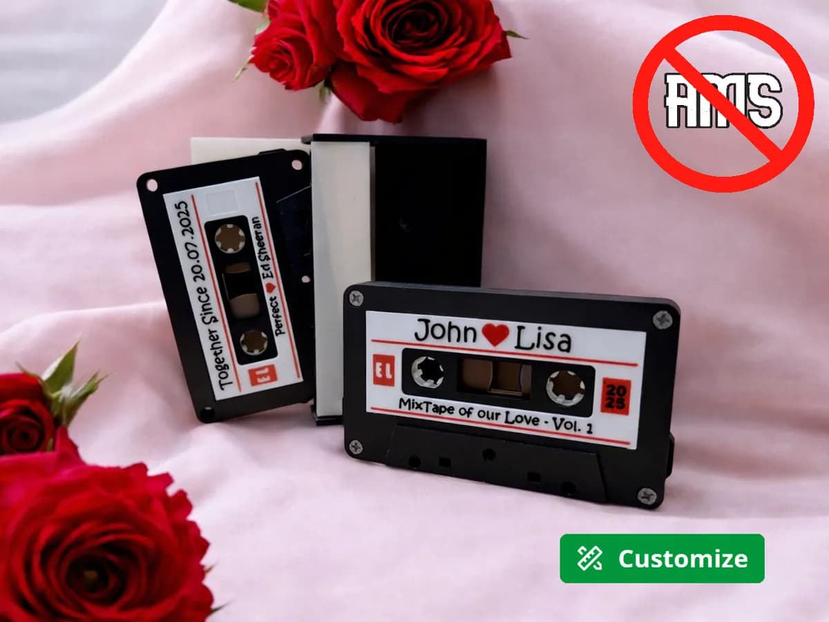 Mixtape de Amor Personalizada em Fita Cassete