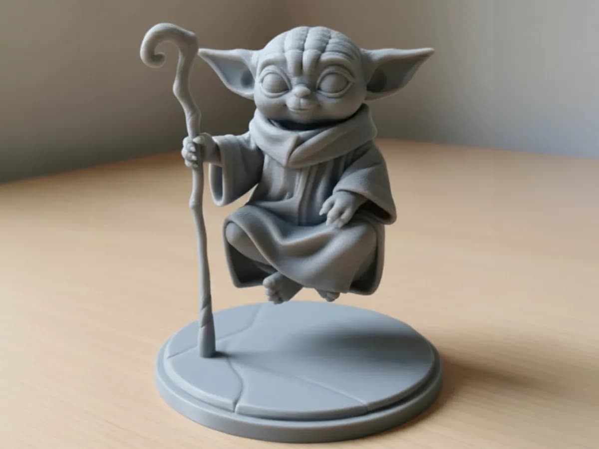 Baby Yoda Flutuando no Ar - Efeito Ótico