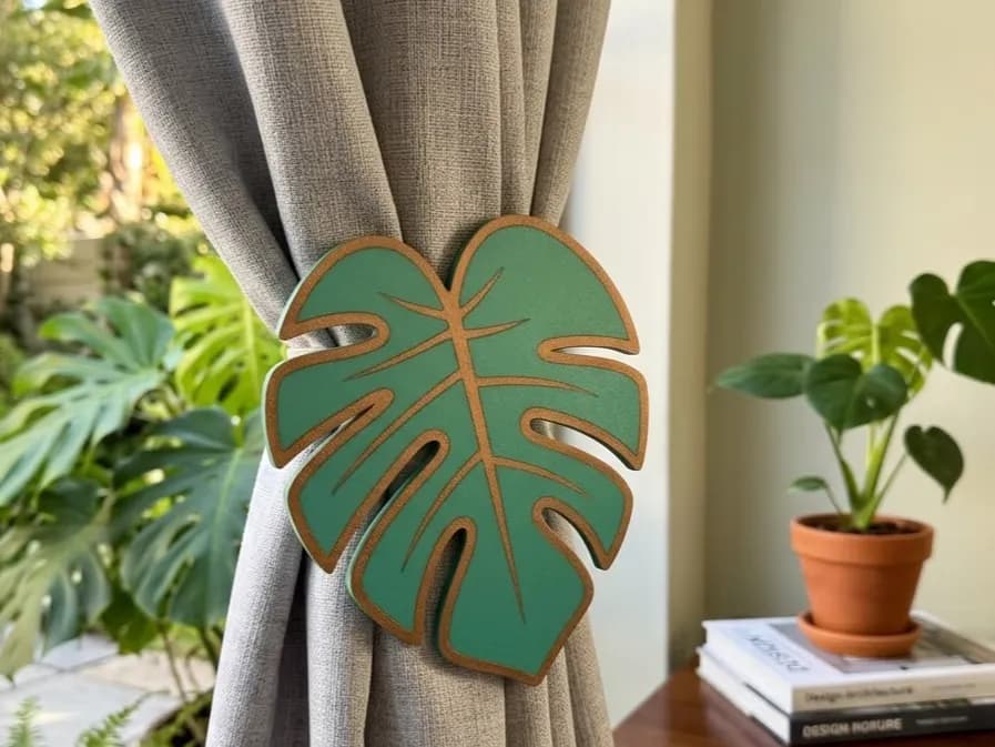 Prendedor de cortinas listras monstera
