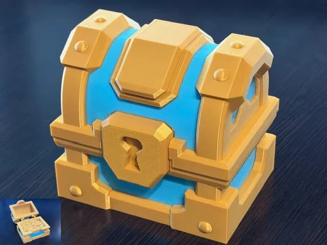 Baú de Ouro Clash Royale - Tampa Articulada