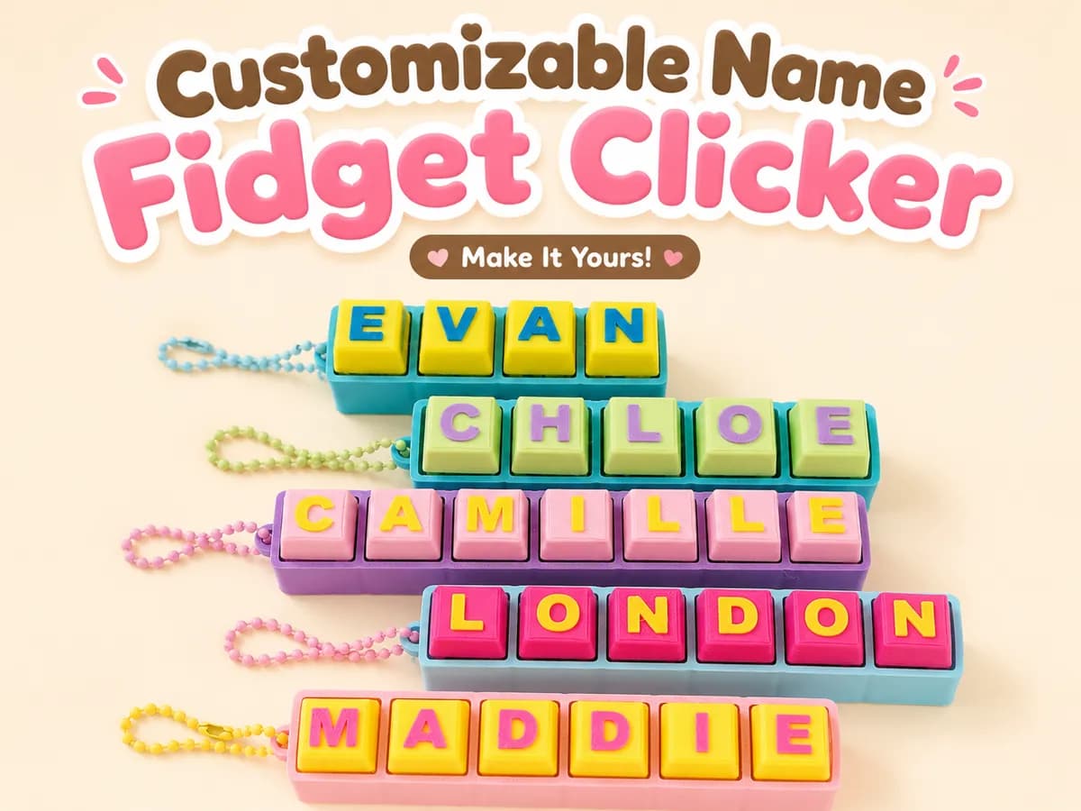 Clicker Fidget com Nome Personalizado