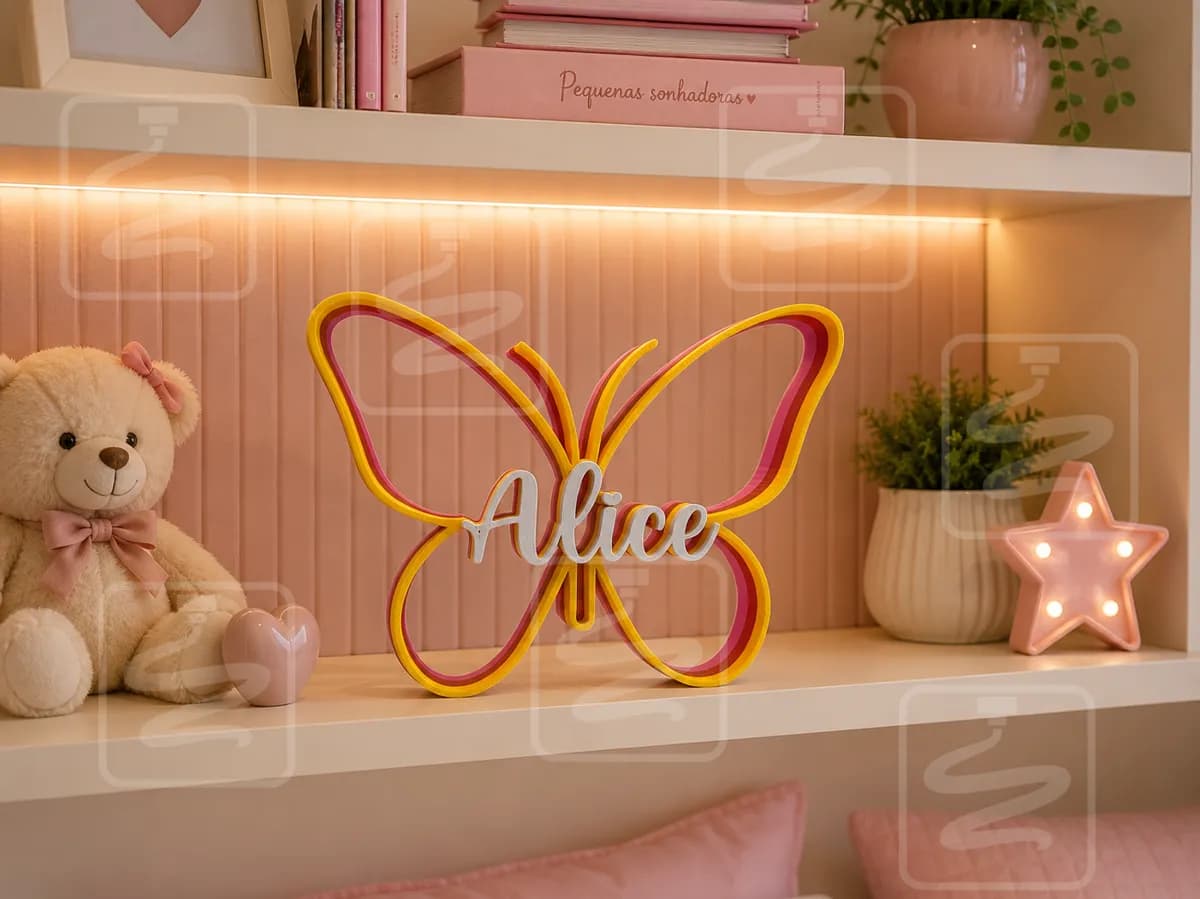 Borboleta com Nome Personalizado