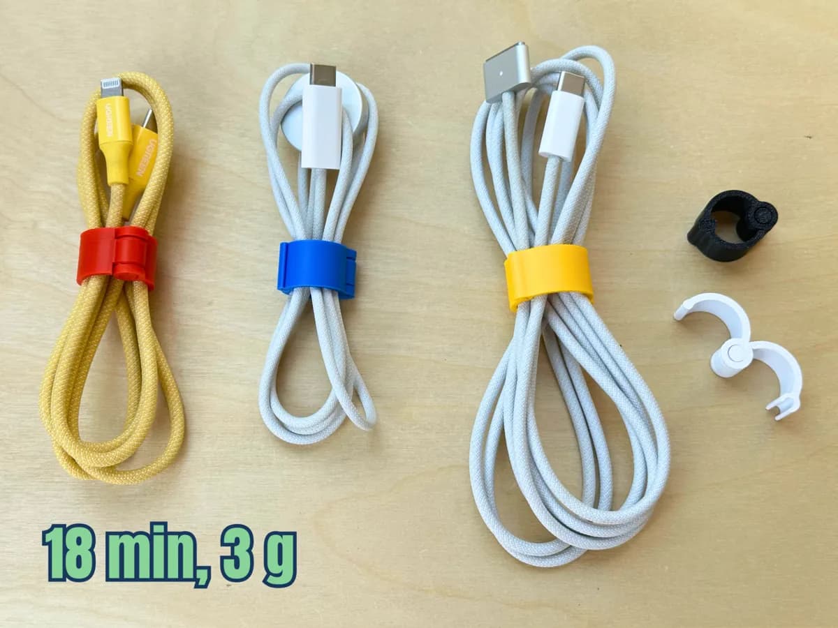 Cable Organizer / Snap Cable Clip - Print in place