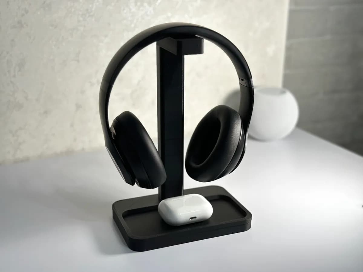 Headphone stand - headset holder with tray