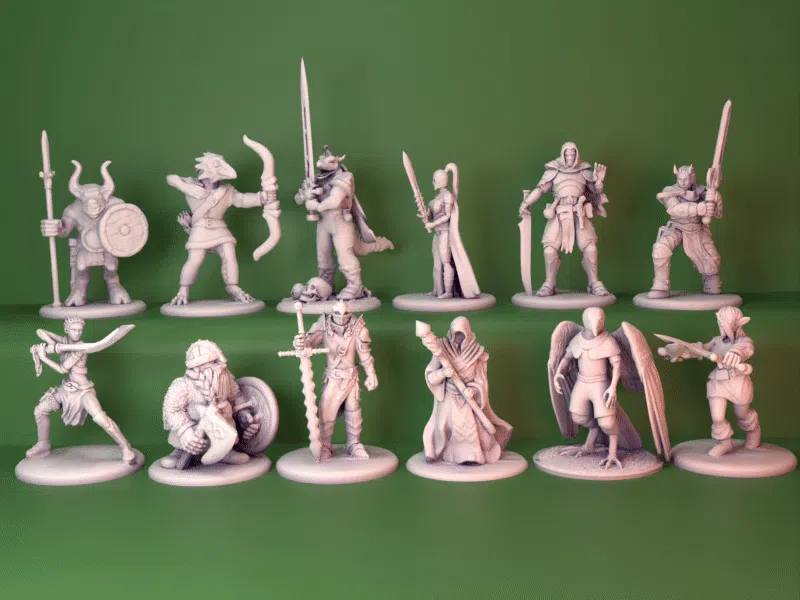 DnD Player Character pack5 miniatures