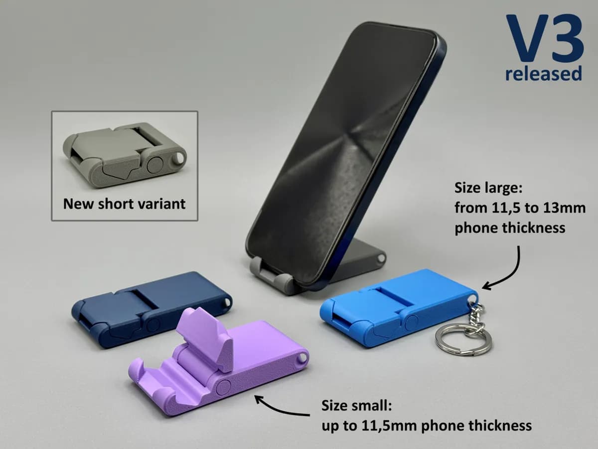 Small smartphone stand  -  print in place design