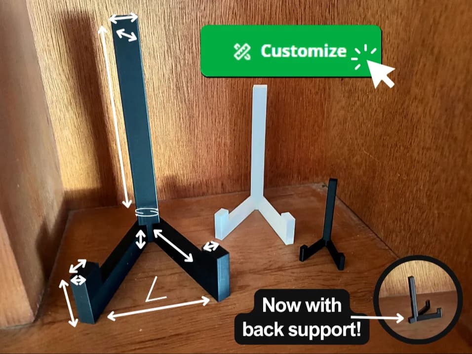 Simple Display Stand Parametric Fully Customizable