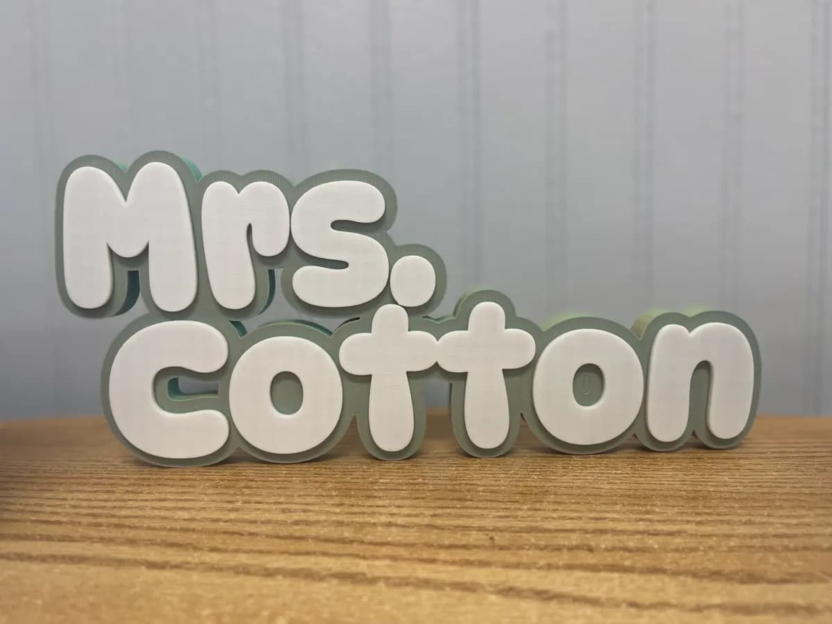 Name Plate - 2 lines