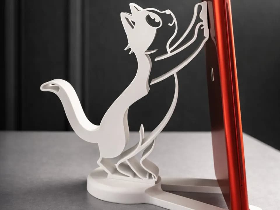 Cute Cat phone stand slot together holder