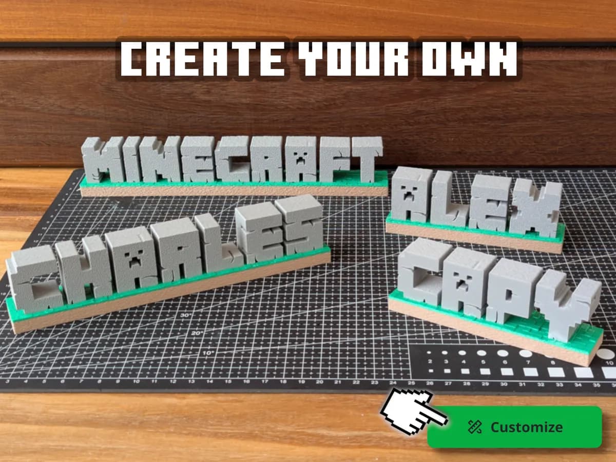 Custom Minecraft Name Plate