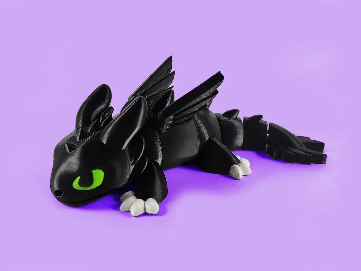 Articulated Dragon toothless Night Fury Cute Flexi