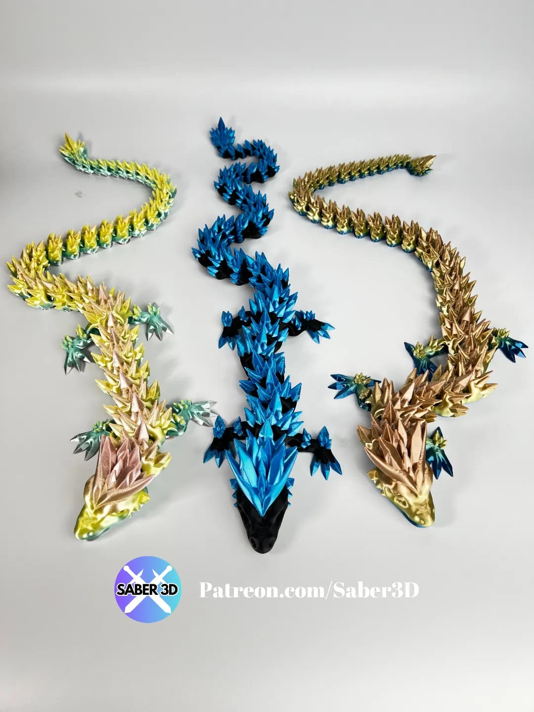 Articulated Crystal Dragon by Saber3D