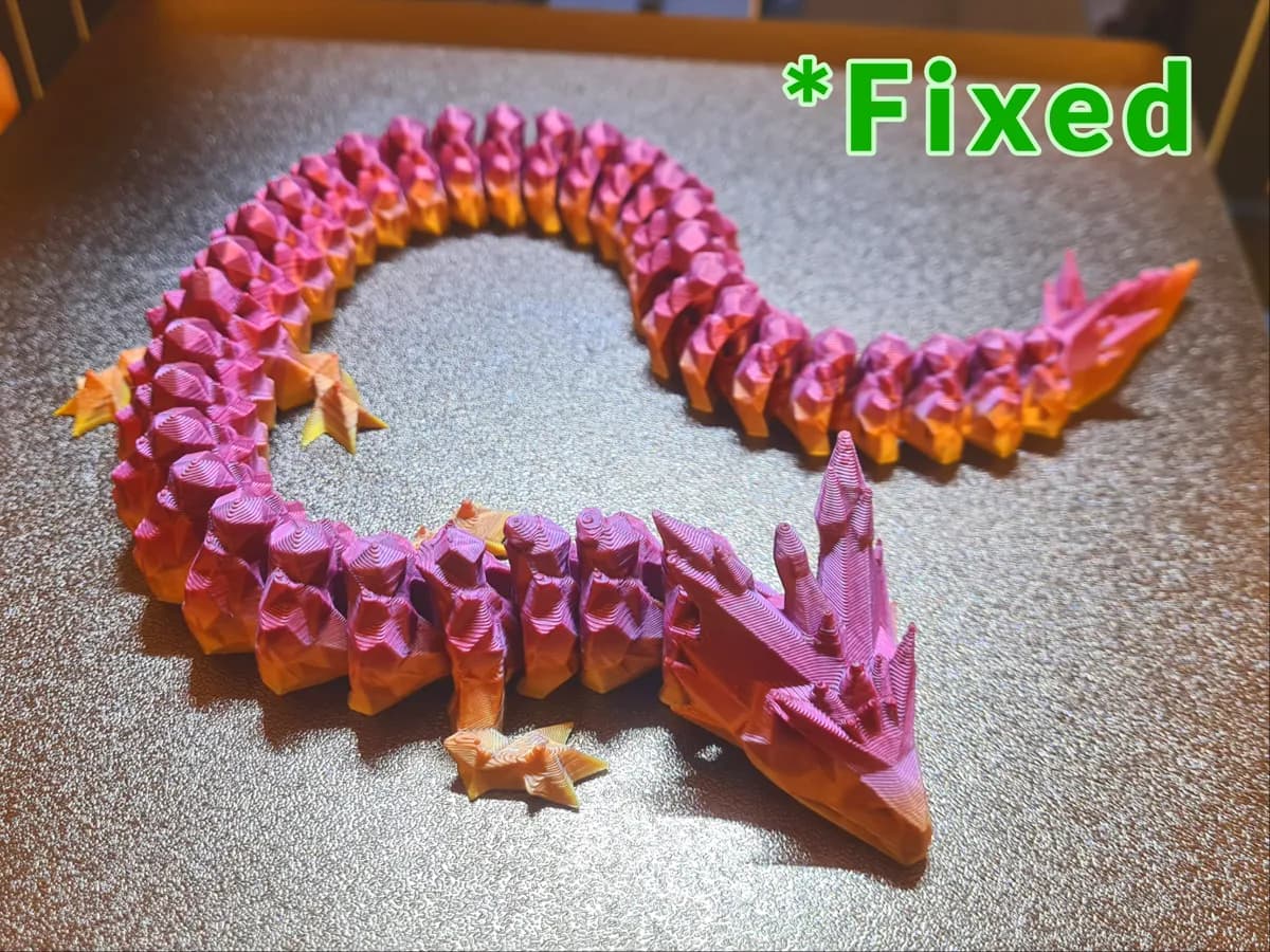 Articulated crystal dragon v2 (fixed)