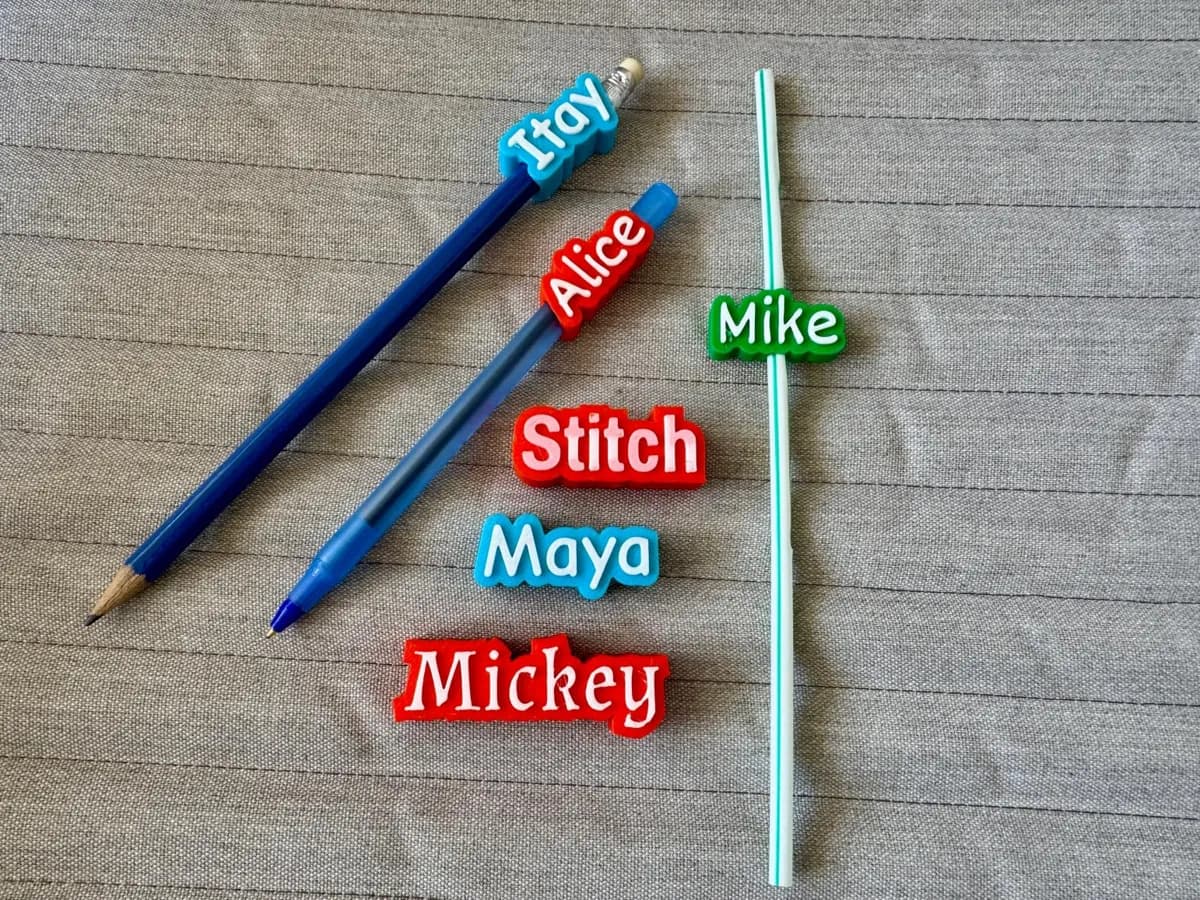 Customizable Name Topper (Pencil/Straw/Drawstring)