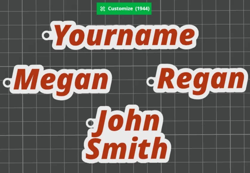 Custom Name Keychain Generator
