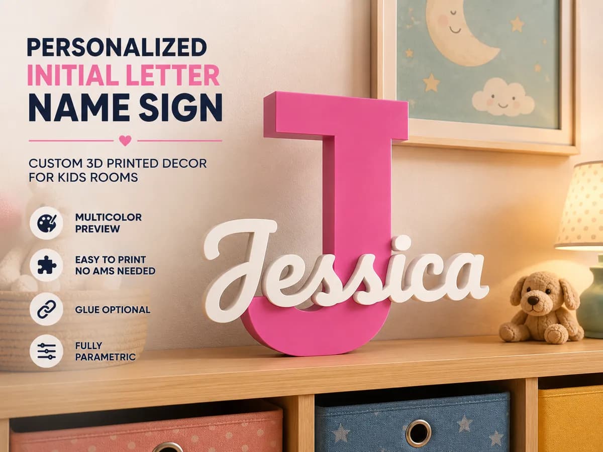 Personalized Initial & Name Sign | Customizable