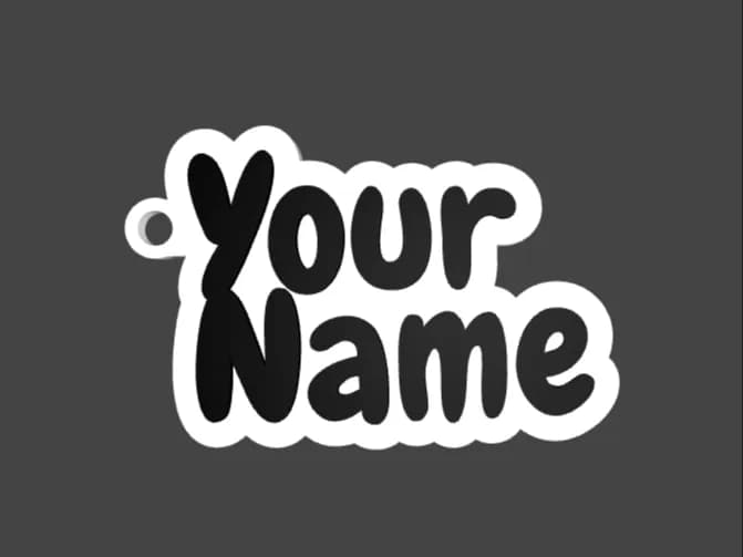 Custom Keychain Name Generator - Chewy font