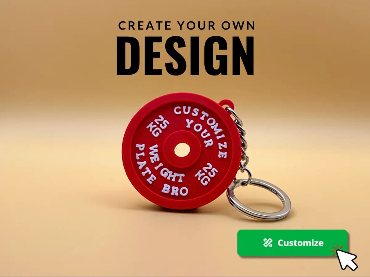 Parametric Weight Plate Keychain