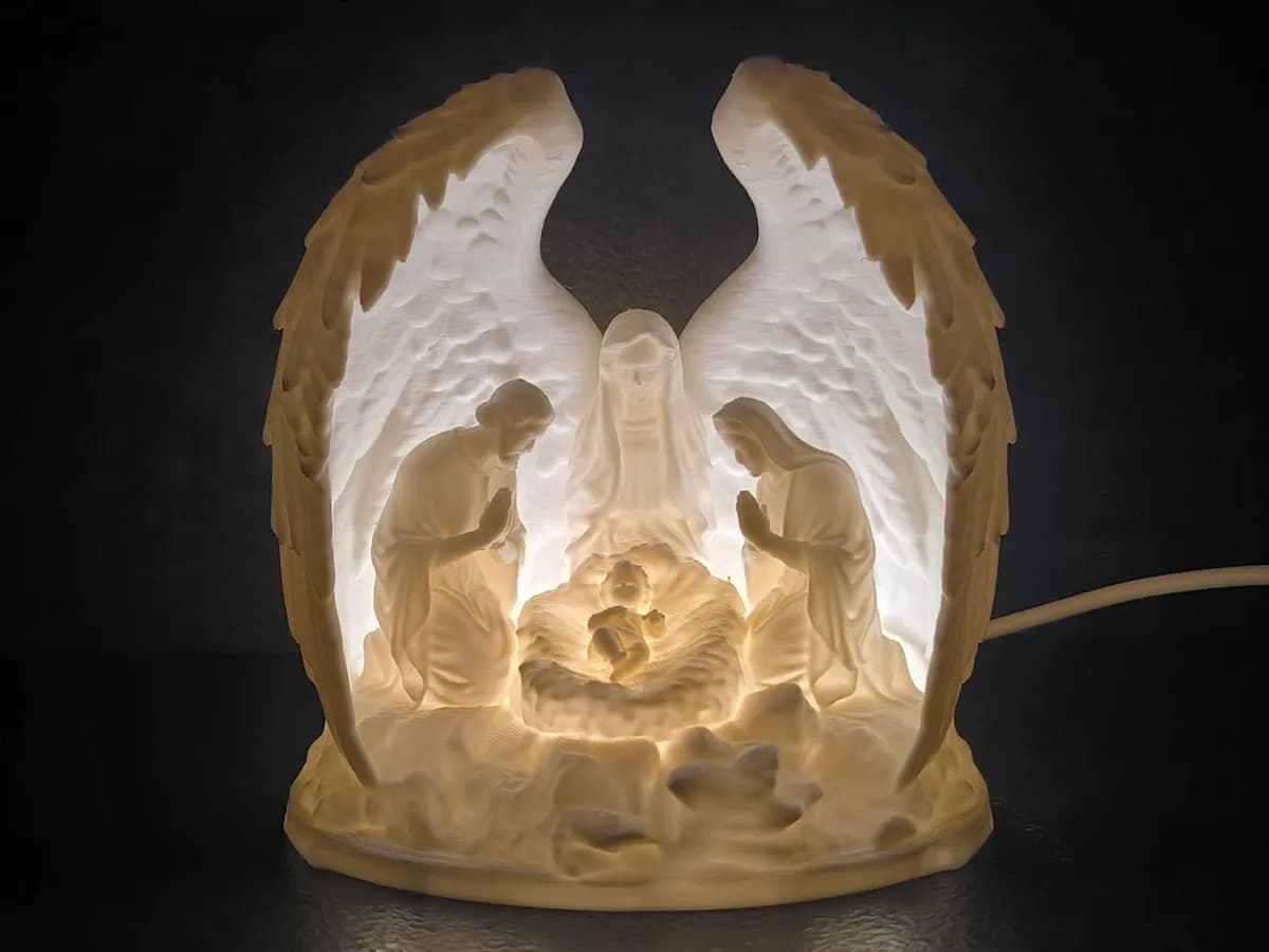 Illuminated Nativity Scene