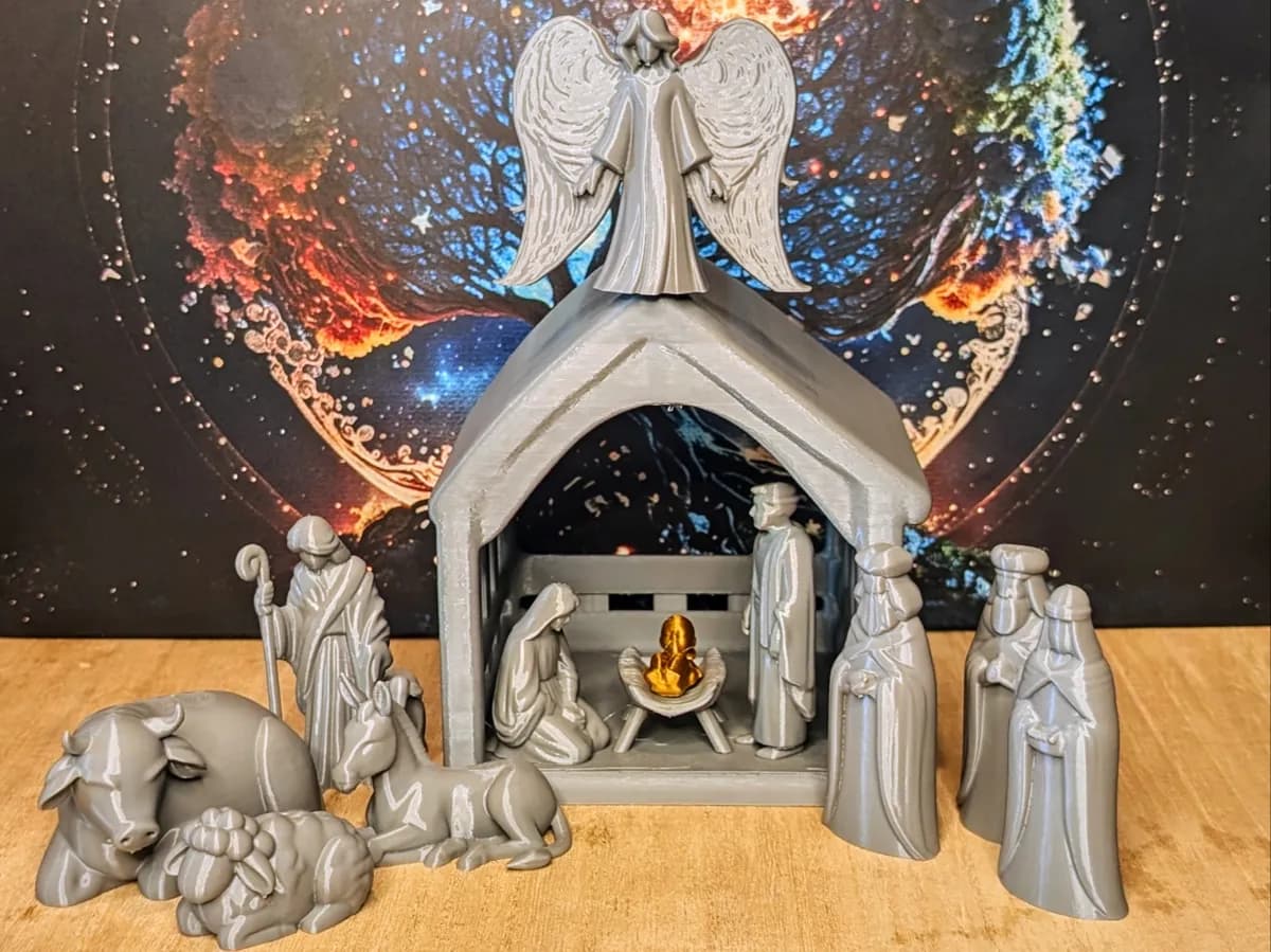 Nativity scene minimalist like "santon"