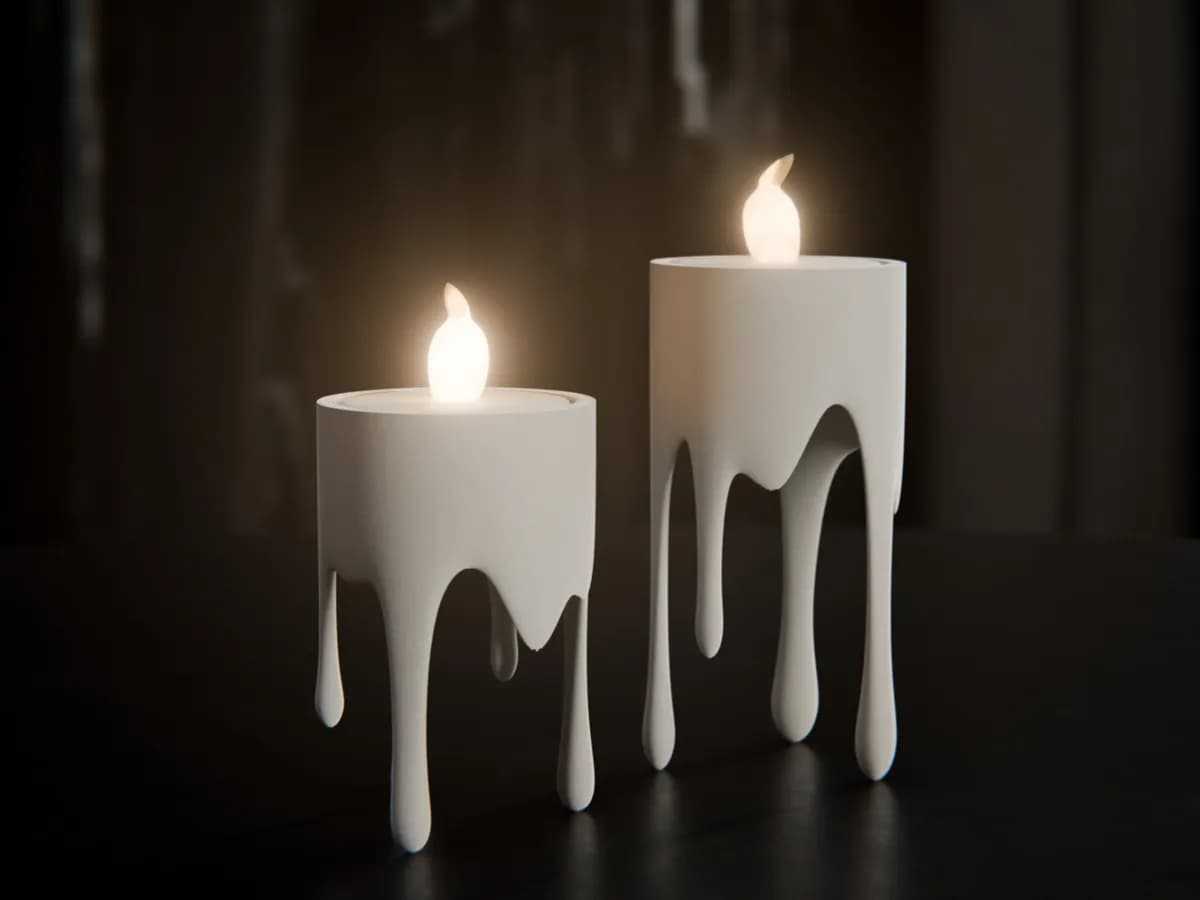 Floating dripping candle – LED tealight holder