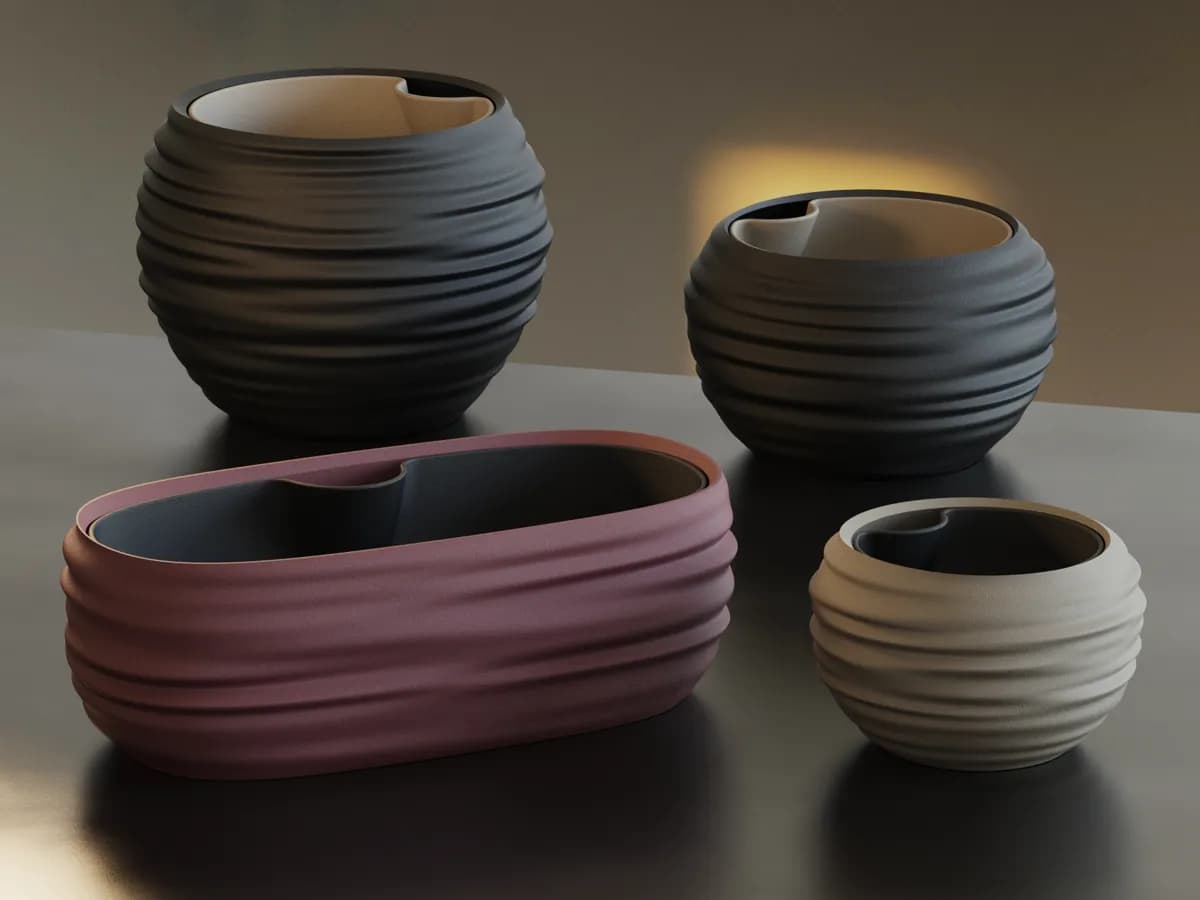 Japandi Wabi-Sabi Self-Watering Planters / Pot