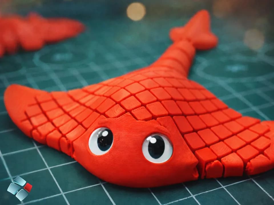 Flexi Manta Ray  | Print in Place – NO SUPPORT