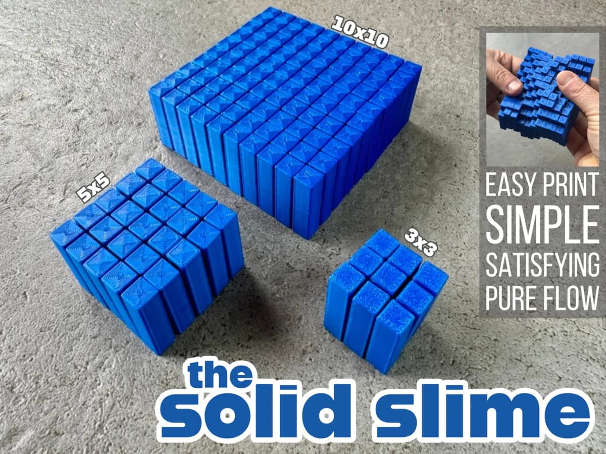 SolidSlime: solid fidget toy that flows like slime