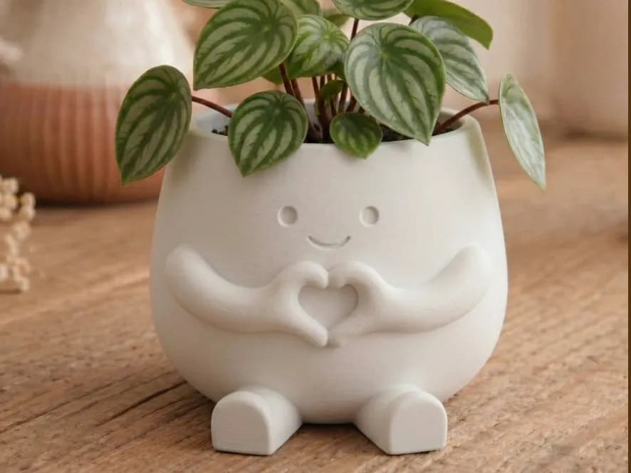 "Hearty" Pot - Cute Heart-Hands Decor
