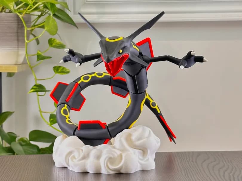 Rayquaza (Pokemon) Fully disassembled 23cm tall