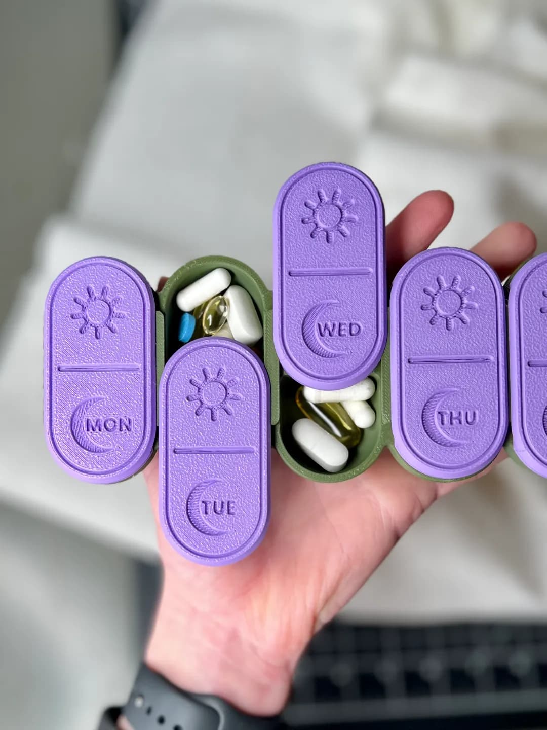 Pill Box, Pill Organizer - 7 Days, Morning & Night