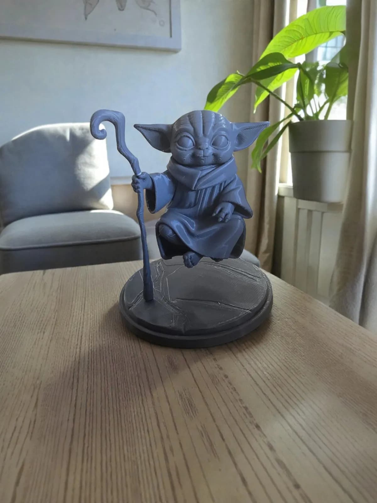 Baby Yoda Flutuando no Ar - Efeito Ótico