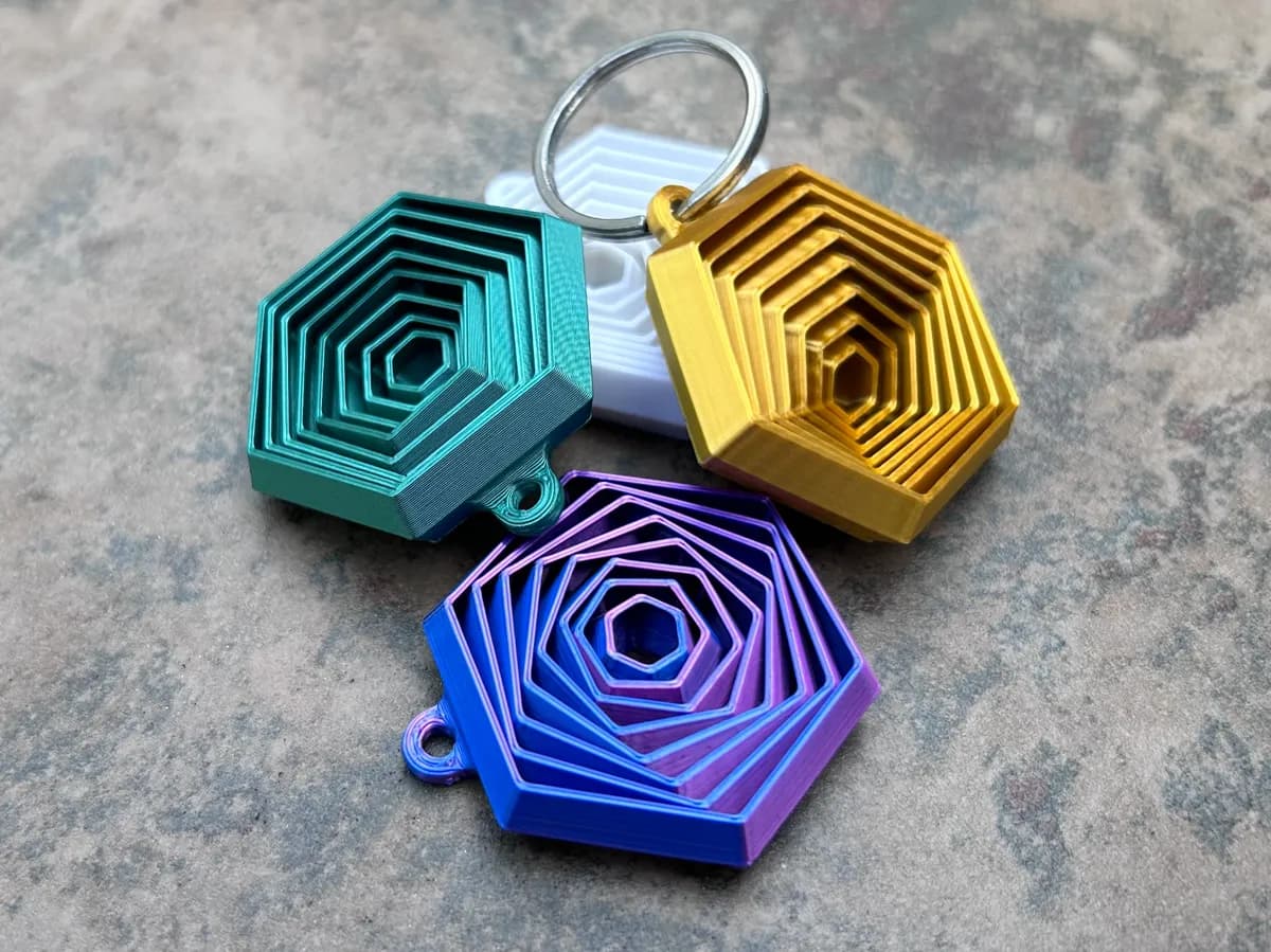 Chaveiro Fidget Hexágono