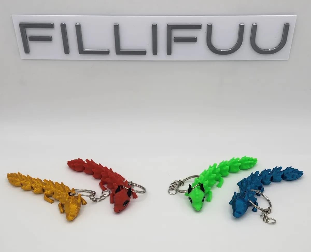 Chaveiro Dragão Flexível Fofo