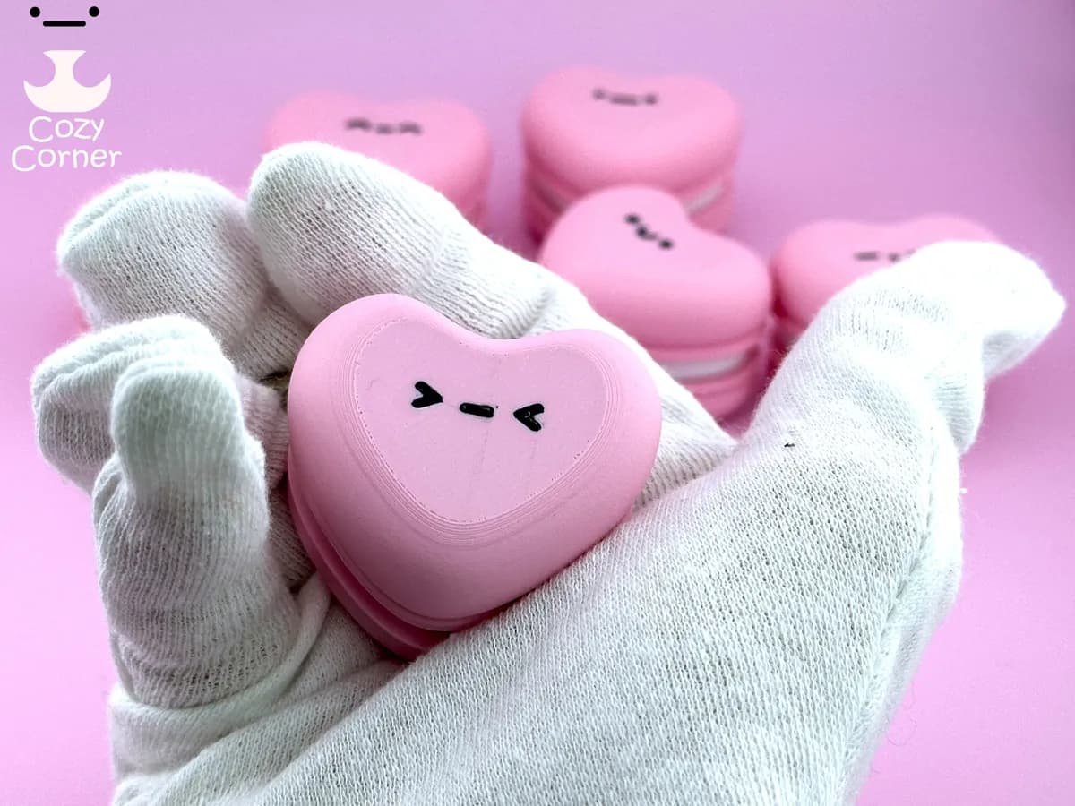 Chaveiro Macaron Coração (Fidget)