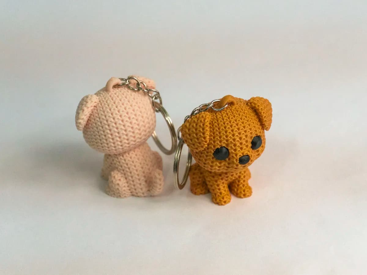 Chaveiro Cachorrinho de Tricô