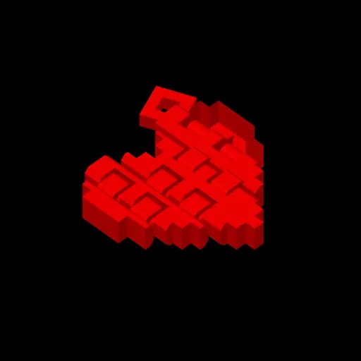 Chaveiro Coração Pixel Articulado