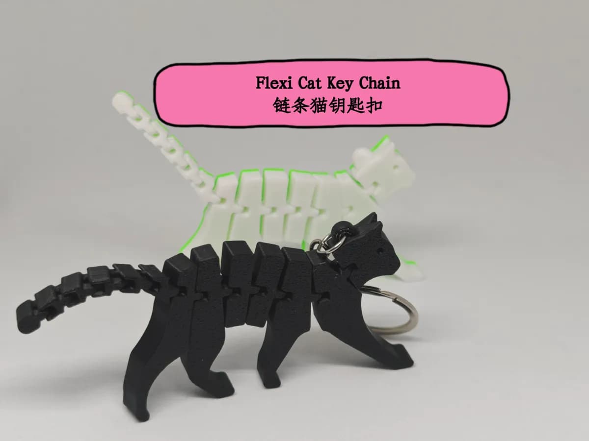 Chaveiro Gato Flexível Articulado