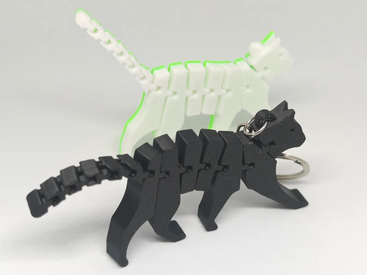 Chaveiro Gato Flexível Articulado