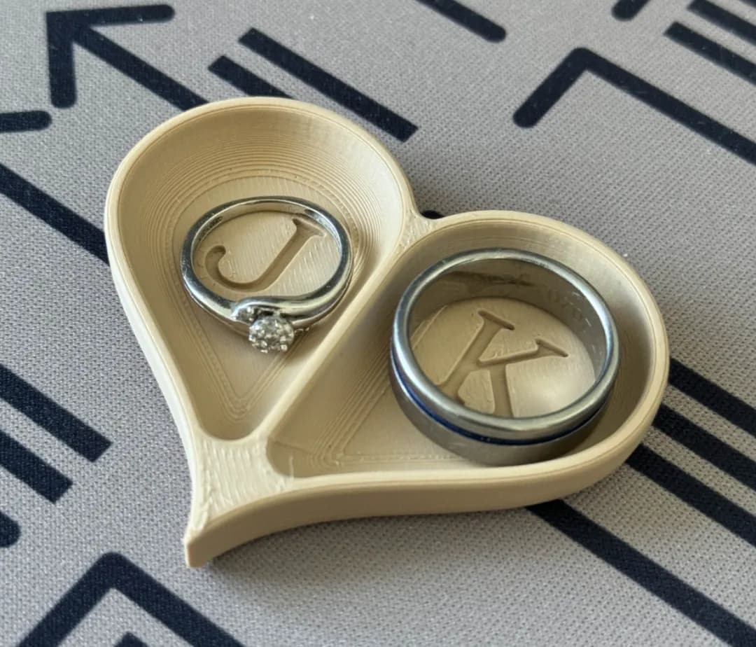 Suporte de Alianças para Casal Simples