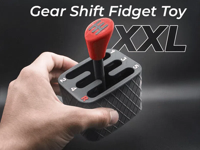 Gear Shift Fidget Toy XXL - Print In Place