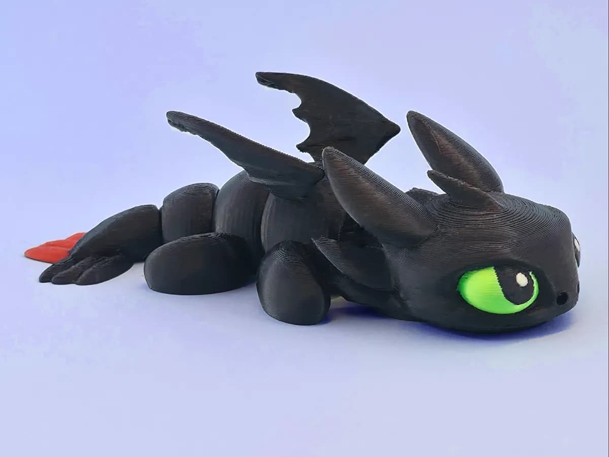 articulated toothless night fury dragon