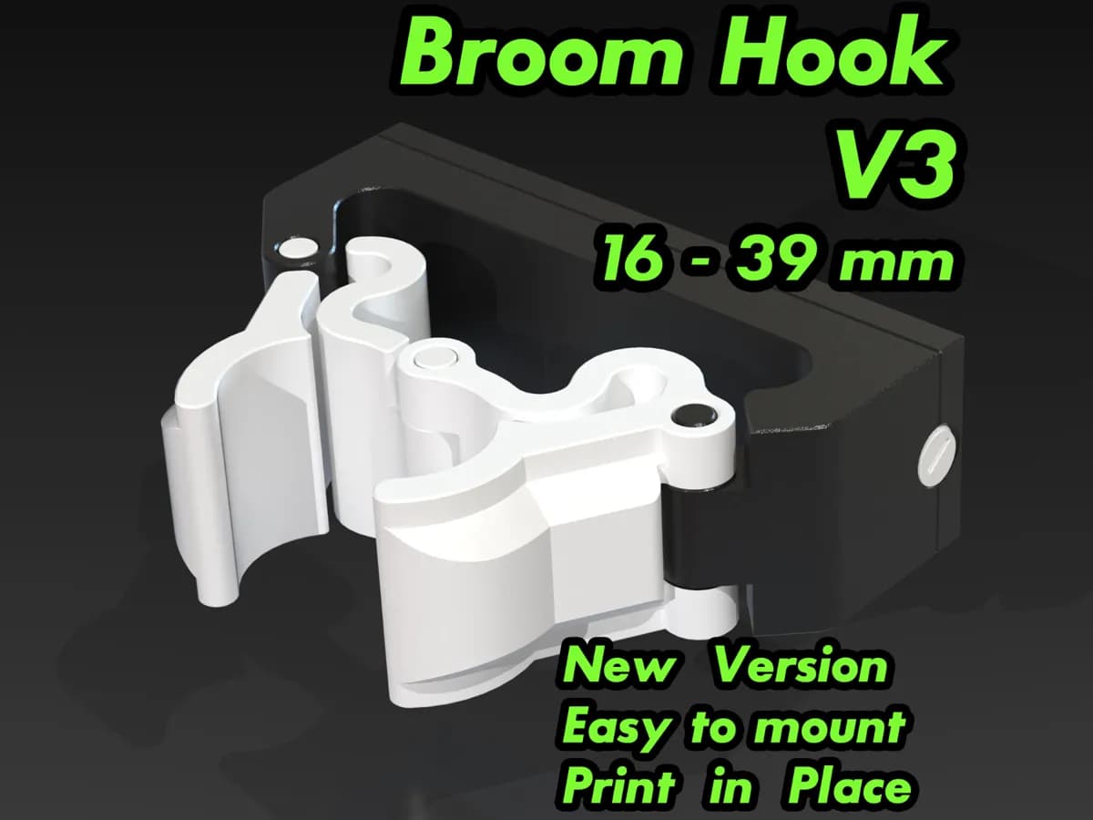 broom hook V3 Print-in-Place