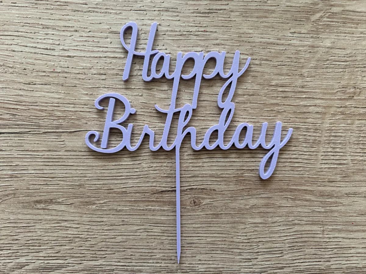 Happy Birthday cake topper